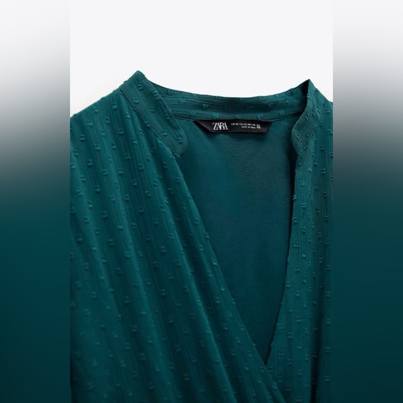 Zara short Dotted Mesh Dress - Picture 8 of 9